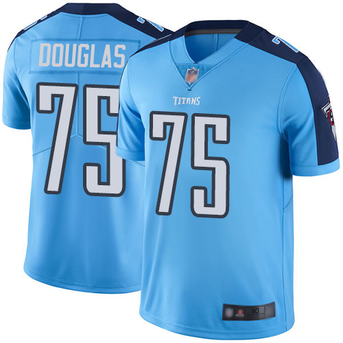 Tennessee Titans Limited Light Blue Men Jamil Douglas Jersey NFL Football 75 Rush Vapor Untouchable